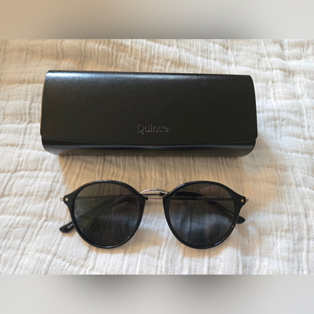 Quince Black Round Sunglasses
